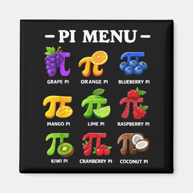 Íman Menu dia 3,14 símbolo de professor de matemática p (Frente)