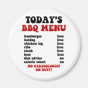 Íman Menu engraçado do assado