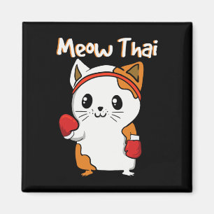 Íman Meow Thai Martial Arts Cat Jiu-jitsu Karate Fighte