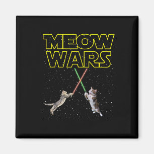 Íman Meow Wars Cat Shirt Engraçados Presentes Para Gato