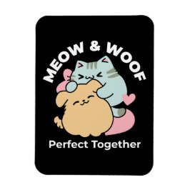 Íman Meow & Woof Perfect Toga - Gato e Cachorro Bonitos