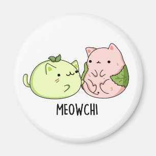 Íman Meowchi Comida Cute Mochi Pun