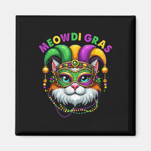 Íman Meowdi Gras Mardi Gras Cat Lover New Orleans Louis