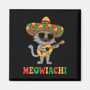 Íman Meowiachi Cat Mariachi Funny Cinco De Mayo Mexican