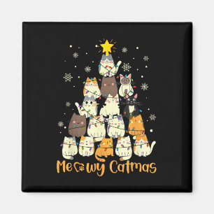 Íman Meowy Catmas Gato Árvore de Natal Xmas Meninas Men