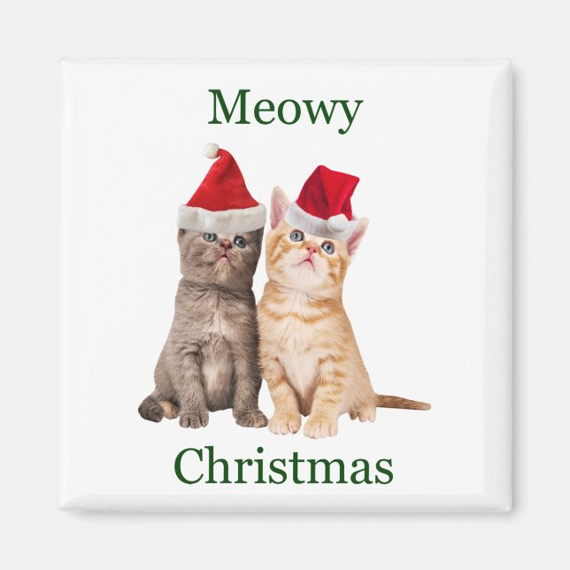 Íman Meowy Christmas Kitten Magnet (Frente)