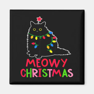 Íman Meowy Natal Luzes de Natal Roupas de dormir de Gat