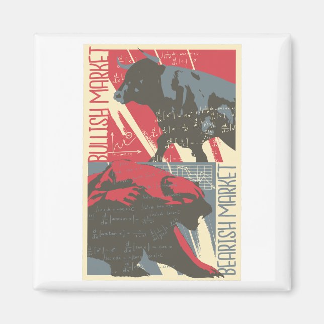 Íman Mercado Bull and Bear - Presente para Comerciantes (Frente)