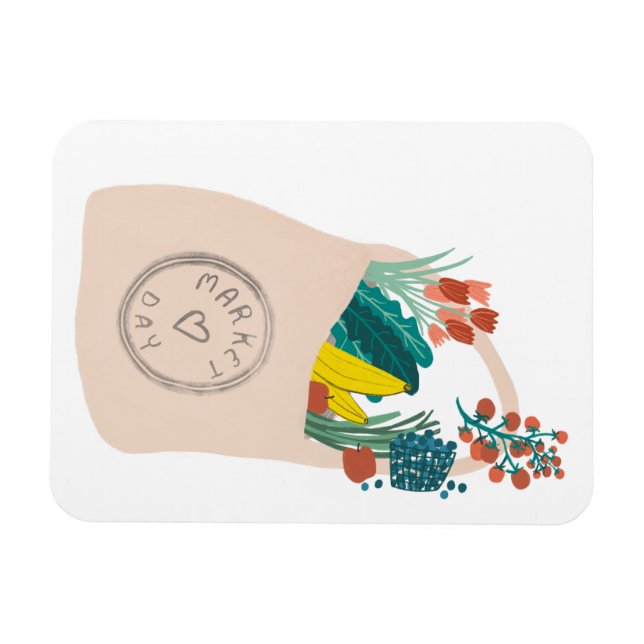 Íman Mercado de frutas e legumes de culturas semeadas (Horizontal)