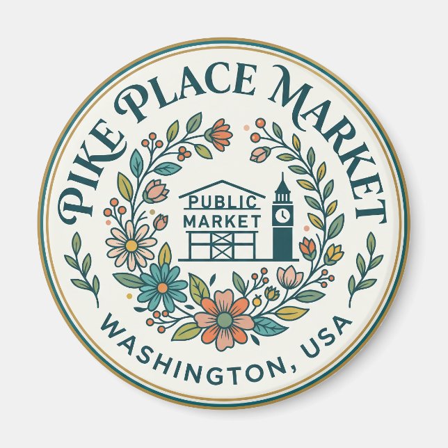 Íman Mercado Pike Place Washington (Frente)