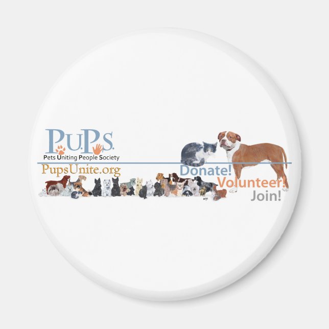 Íman Mercadorias do Logotipo da PUPs (Frente)