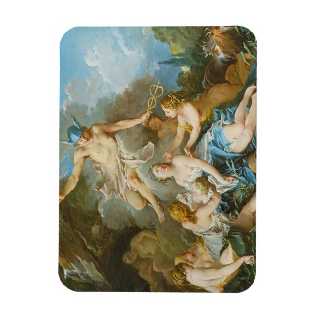 Íman Mercúrio confiando a criança Baccus às Ninfas (Vertical)