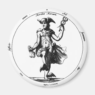 Íman Mercury alquímico e caduceus