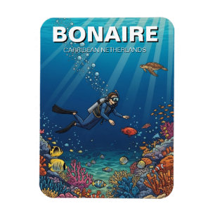 Íman Mergulhador de Bonaire Caribe Neerlandês