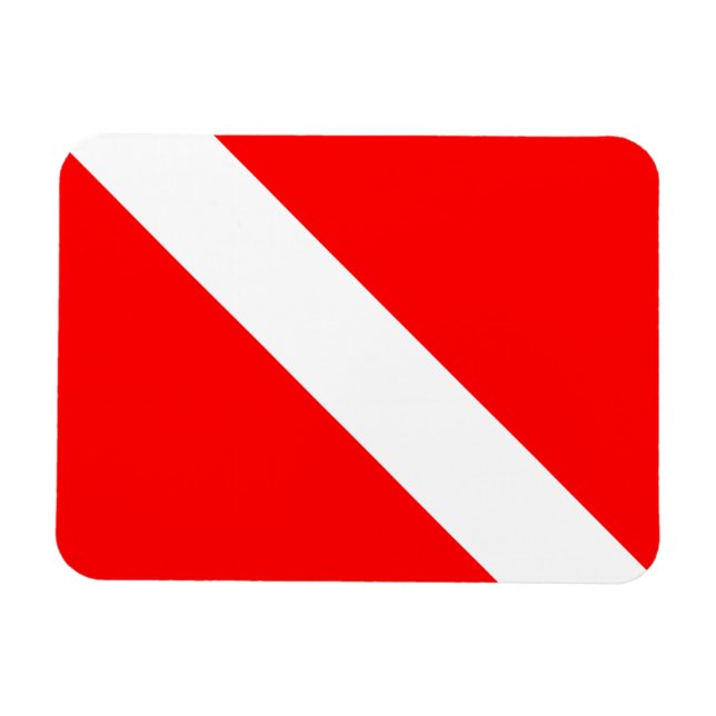 Íman Mergulhar Sinalizador Scuba Diver para Baixo (Horizontal)