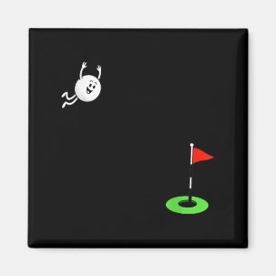 Íman Mergulho de Golfe Cartoon Engraçado Humor Bola de 