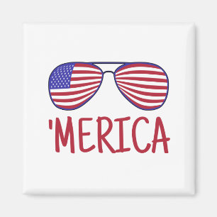 Íman "Merica 4 De Julho De Óculos