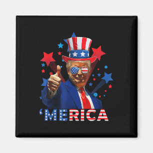 Íman Merica 4 De Julho Fireworks Funny Trump Independe