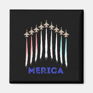 Íman Merica America Jet Flag Trump Patriot Veteran Gift