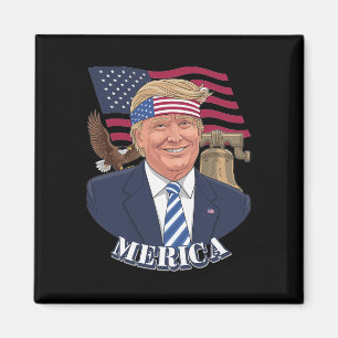 Íman Merica Trump 4 De Julho Bandeira Americana Donald