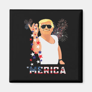 Íman Merica Trump Atinge Merica Usa Bandeira Americana