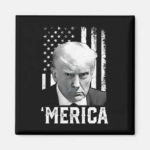 Íman Merica Trump Happy 4 De Julho Bandeira Americana T