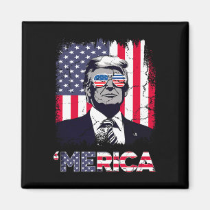 Íman Merica Trump Na Camisa De Natal 4 De Julho