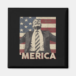 Íman Merica Trump Usa Bandeira Americana 4 De Julho Pat