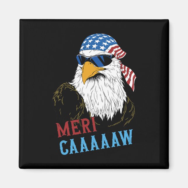 Íman Mericaaaaaw Eagle Mullet 4 De Julho Americano (Frente)