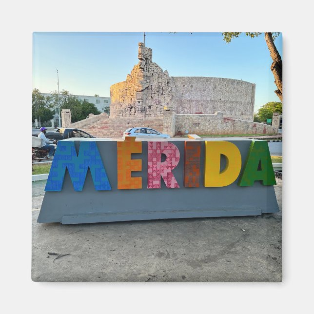 Íman Mérida, México - Magnet Quadrado (Frente)