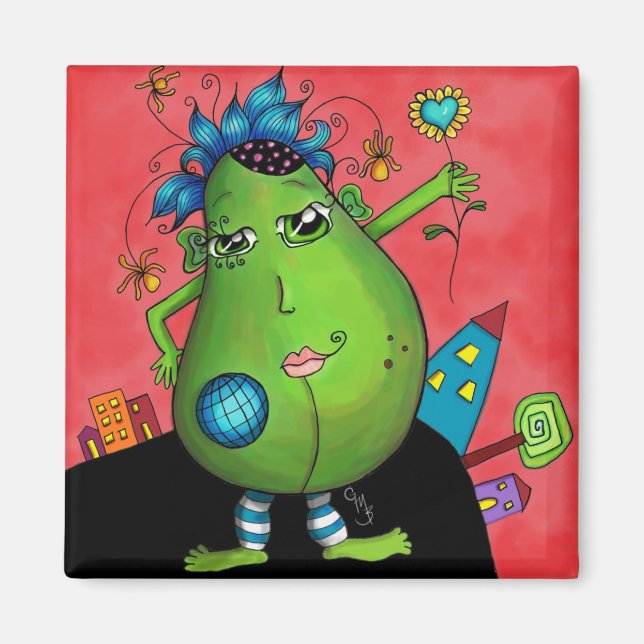 Íman Meridian Avocado Magnet (Frente)
