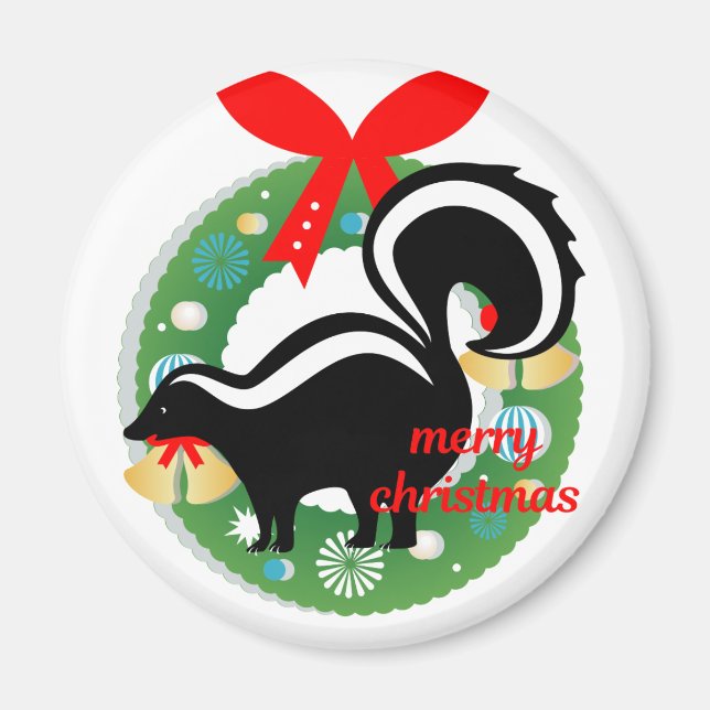 Íman meritório skunk de natal (Frente)