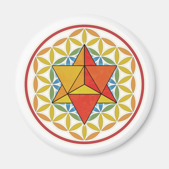 Íman Merkaba e Flor da Vida (Frente)