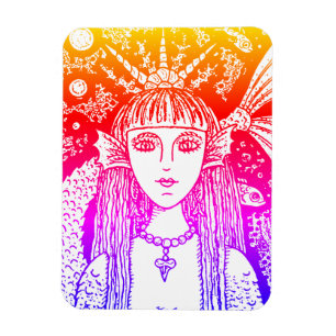 ÍMAN MERMAID, MAÇÃ NEGRO FANTASY WHIMSY MAG