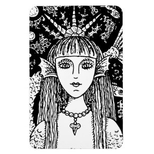 ÍMAN MERMAID, MAÇÃ NEGRO FANTASY WHIMSY MAG