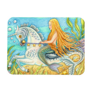 ÍMAN MERMAID & SEA STALLION, WHIMSICAL FANTASY UNICORN