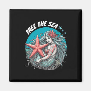 Íman Mermaid Starfish Mar Natureza Proteção Ambiental