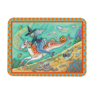 ÍMAN MERMAID WITCH, HALLOWEEN MERHORSE FANTASY MAGNET