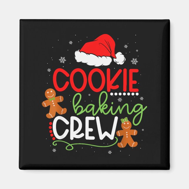 Íman Merry Christmas Cookie Baking Crew Ginger Santa Pa (Frente)