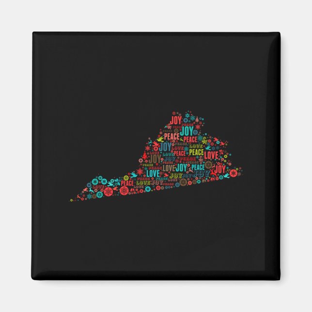 Íman Merry Christmas From Virginia  (Frente)