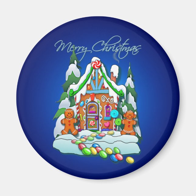 ÍMAN MERRY CHRISTMAS GINGERBREAD HOUTUBE DE SHARON SHAR (Frente)