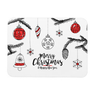 Íman Merry Christmas & Happy New Year Magnet