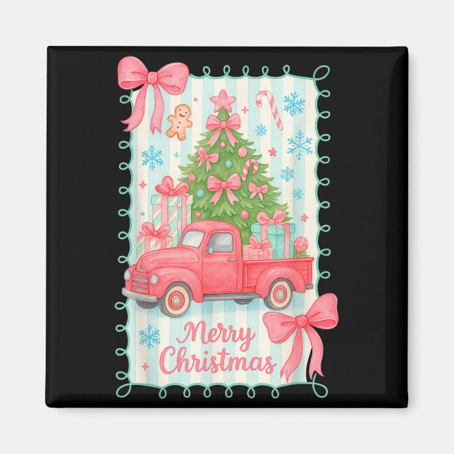 Íman Merry Christmas Nk Truck Family Matching Pajamas G (Frente)