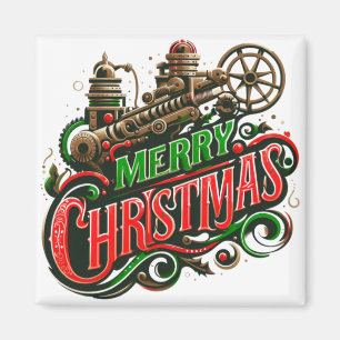 Íman Merry Christmas steampunk