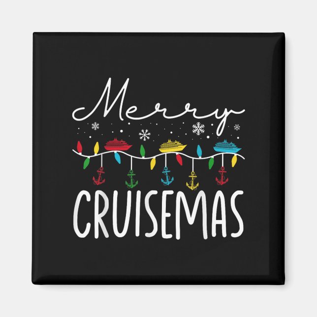 Íman Merry Cruisemas Christmas Family Cruisin Funny Cru (Frente)