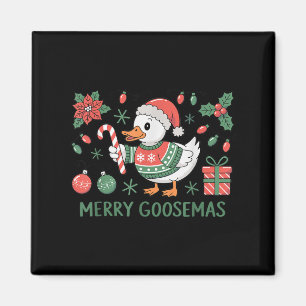 Íman Merry Goosemas Ganso de Natal Boné de Papai Noel L