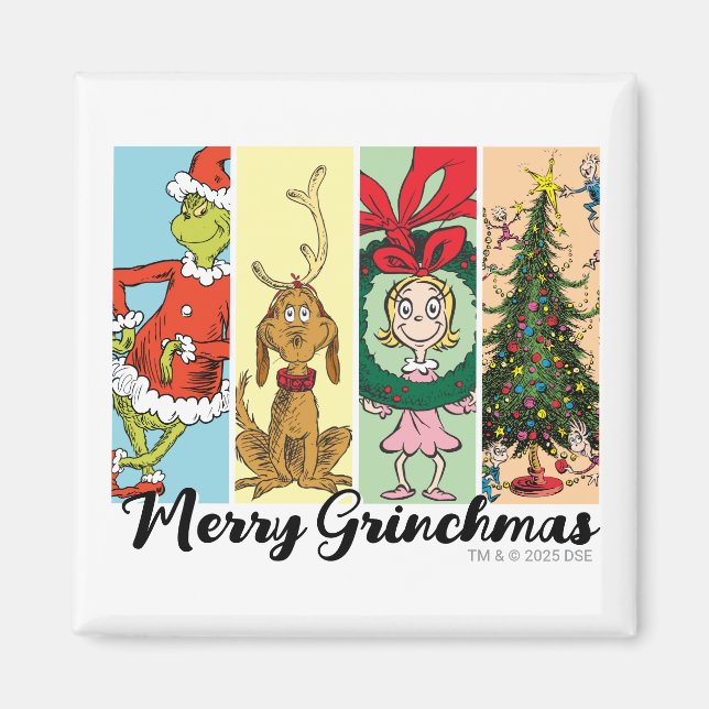 Íman Merry Grinchmas Holiday Collage (Frente)