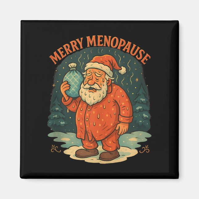 Íman Merry Menopause Funny Santa Meme Tank Top  (Frente)