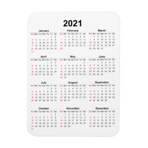 Íman Mês 2021 Calendário