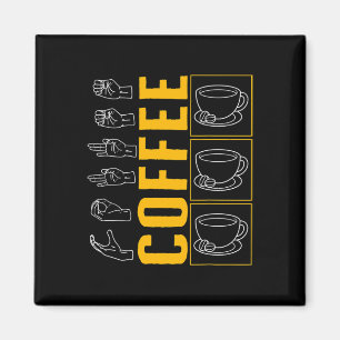 Íman Mês da Consciência Café Asl Lover Trendy Love Daf